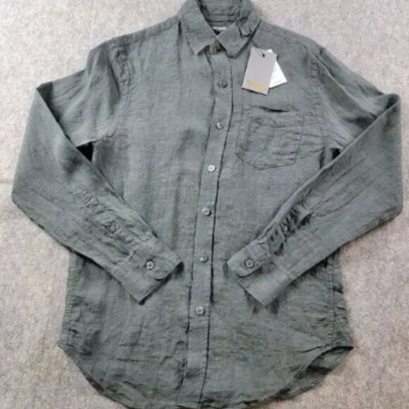 Todd Snyder Linen Button Down Shirt size XS Grey - Picture 1 of 6